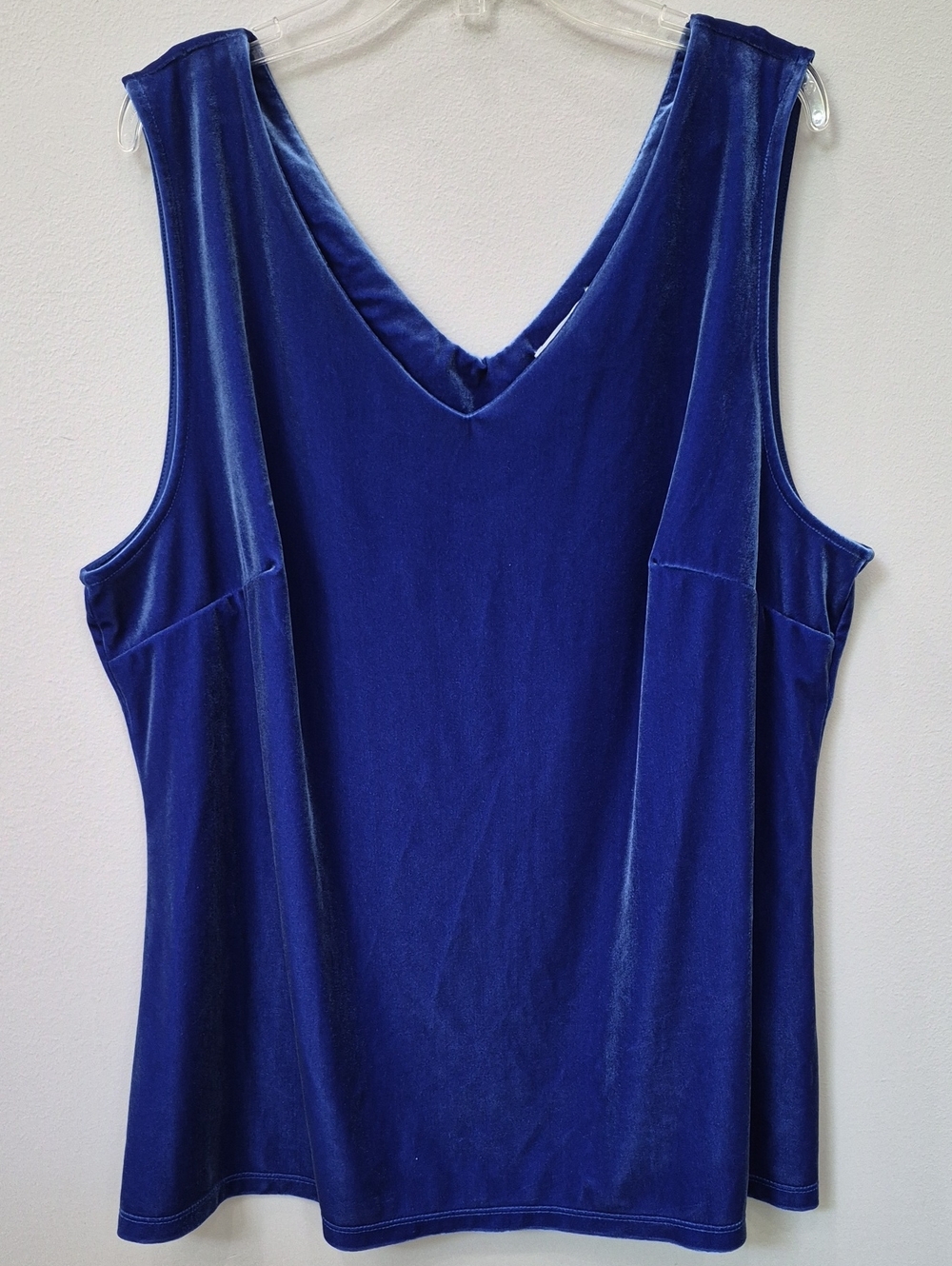 Charter Club Velvet V-Neck Tank in Royal Blue Renaissance Faire Holiday